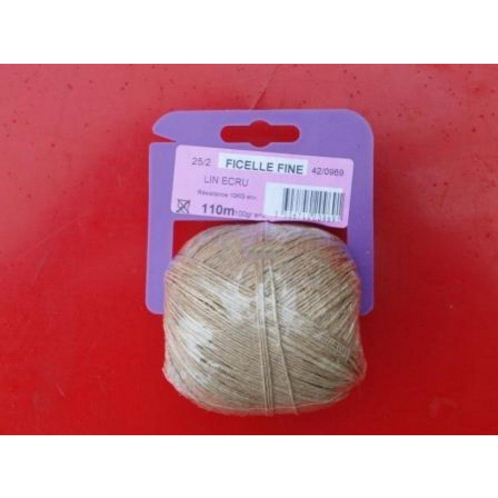 FICELLE LIN 25/2 ECRU 100 GR